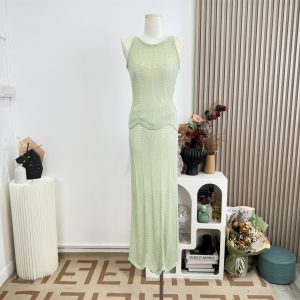 Women Sleeveless Knit Two-Piece Dress Set Summer Outfit